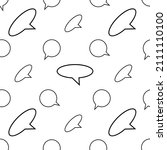speech balloon seamless pattern ... | Shutterstock .eps vector #2111110100