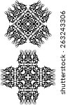 tribal tattoo design vector art  | Shutterstock .eps vector #263243306