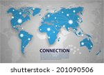 vector world map connection | Shutterstock .eps vector #201090506