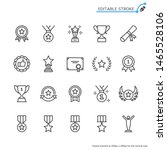 awards line icons. editable... | Shutterstock .eps vector #1465528106