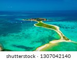 Aerial view of Dry Tortugas National Park, Fort Jefferson. Florida. USA. 