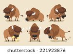 American Bison Buffalo Set ...