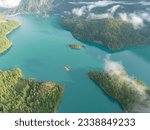 Small photo of Rugged, forest-covered slopes surround Diablo Lake in North Cascades National Park. This mountainous region of northern Washington is absolutely beautiful and easily accessed during summer months.