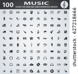 music web icons for user... | Shutterstock .eps vector #627218666