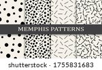 memphis style geometric... | Shutterstock .eps vector #1755831683