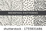 memphis style geometric... | Shutterstock .eps vector #1755831686