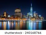 Lower Manhattan By Night Viewed ...