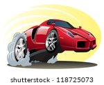Vector Red Cartoon Sportcar