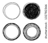 hand drawn scribble circles ... | Shutterstock .eps vector #132782366