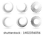 Halftone Circular Dotted Frames ...
