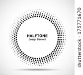 black abstract halftone logo... | Shutterstock .eps vector #175771670