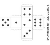 Paper Dice Template  Vector