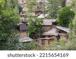 Small photo of Haft Kul, Sughd Province, Tajikistan. A small village in the mountains of Tajikistan.