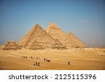 Ancient Pyramids In Giza. The...