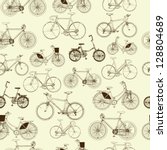 Bicycles  Seamless Pattern