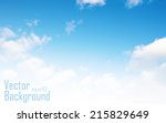 vector blue sky background with ... | Shutterstock .eps vector #215829649