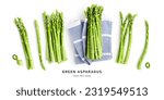 Fresh green asparagus isolated...