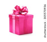 Pink Gift Box With Ribbon Bow....