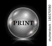 shiny glossy icon   glass ball... | Shutterstock .eps vector #180370580