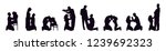 vector silhouette of set of... | Shutterstock .eps vector #1239692323