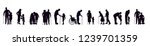 vector silhouette of set of old ... | Shutterstock .eps vector #1239701359
