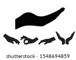 collection vectors of hands on... | Shutterstock .eps vector #1548694859