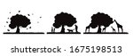 collection of vector silhouette ... | Shutterstock .eps vector #1675198513