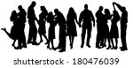 vector silhouette of people who ... | Shutterstock .eps vector #180476039