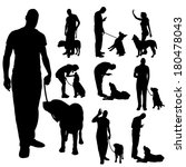 vector silhouette of a people... | Shutterstock .eps vector #180478043