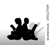 vector silhouette of couple who ... | Shutterstock .eps vector #193127549