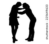 vector silhouette of women who... | Shutterstock .eps vector #225649633