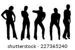 vector silhouette of a woman... | Shutterstock .eps vector #227365240