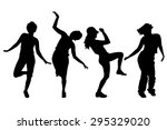 vector silhouettes of women on... | Shutterstock .eps vector #295329020