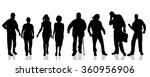 vector silhouettes of different ... | Shutterstock .eps vector #360956906