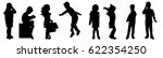 vector silhouette of children... | Shutterstock .eps vector #622354250