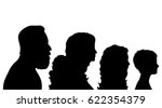 vector silhouette of family on... | Shutterstock .eps vector #622354379