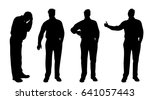 vector silhouette of man on... | Shutterstock .eps vector #641057443