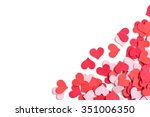 Red Hearts On White Background