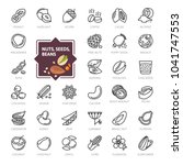 nuts  seeds and beans elements  ... | Shutterstock .eps vector #1041747553