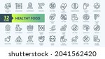 thin line icon set of healthy... | Shutterstock .eps vector #2041562420