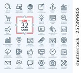 outline web icons set   search... | Shutterstock .eps vector #257399803