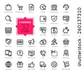 e commerce. outline web icons... | Shutterstock .eps vector #260137310