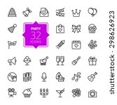 Outline Web Icon Set   Party ...
