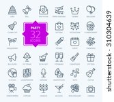 Outline Web Icon Set   Party ...