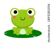 A Smiling Frog. Isolated Vector ...