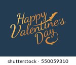 golden happy valentine's day... | Shutterstock .eps vector #550059310