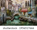 An Oil Painting Of Venetian...