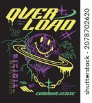 overload text with globe vector ... | Shutterstock .eps vector #2078702620