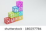 box number toy isolated on... | Shutterstock . vector #180257786