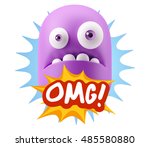 3d rendering surprise character ... | Shutterstock . vector #485580880